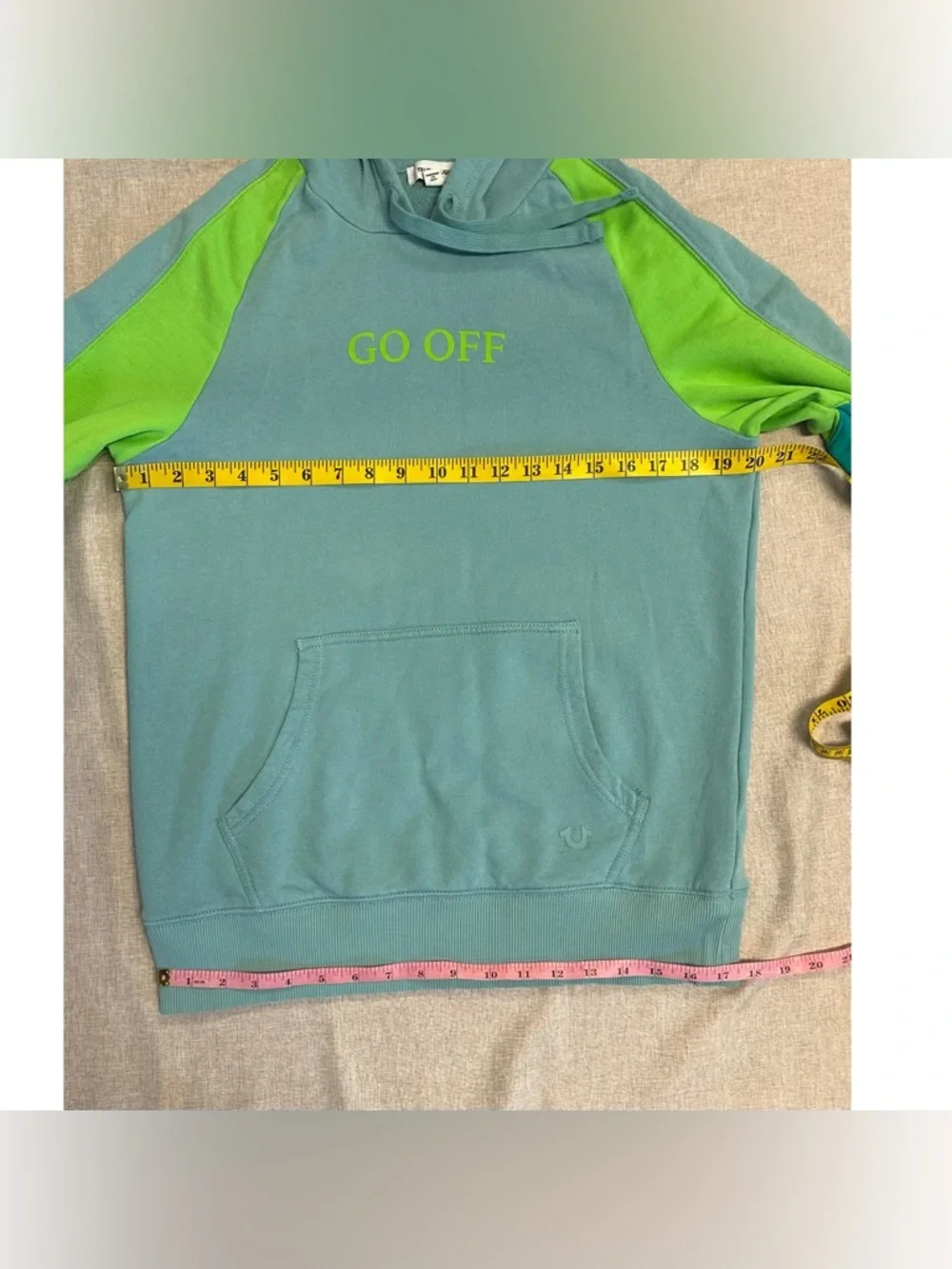 True Religion Men's Color Blocked Pullover Hoodie Size M